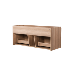 Vanity with 48-inch natural wood countertop