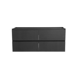 Vanity with 48-inch matte black countertop