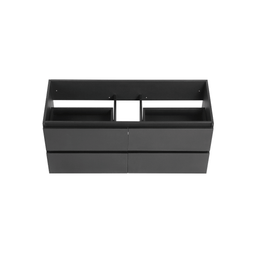Vanity with 48-inch matte black countertop