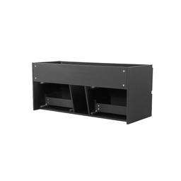 Vanity with 48-inch matte black countertop
