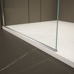 Fixed Shower Glass Panel - Chrome