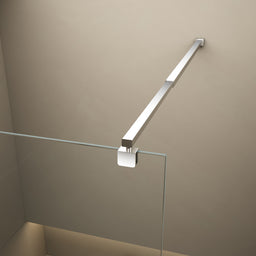 Fixed Shower Glass Panel - Chrome