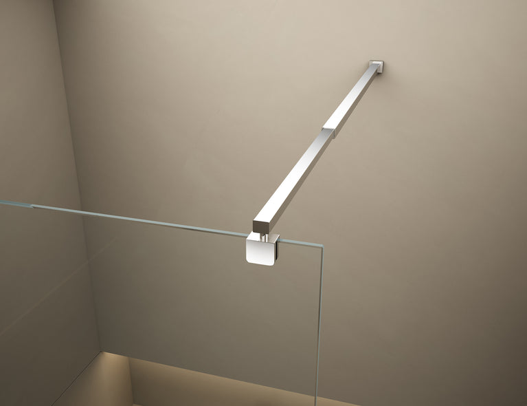 Fixed Shower Glass Panel - Chrome