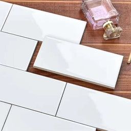 Céramique murale Métro 3"X 6" blanche polie | Entrepôt de la Réno