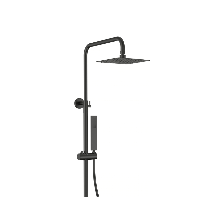 Colonne de douche CASCATA - carré noir mat