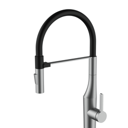 ETERNO kitchen faucet with flexible hose – brushed steel