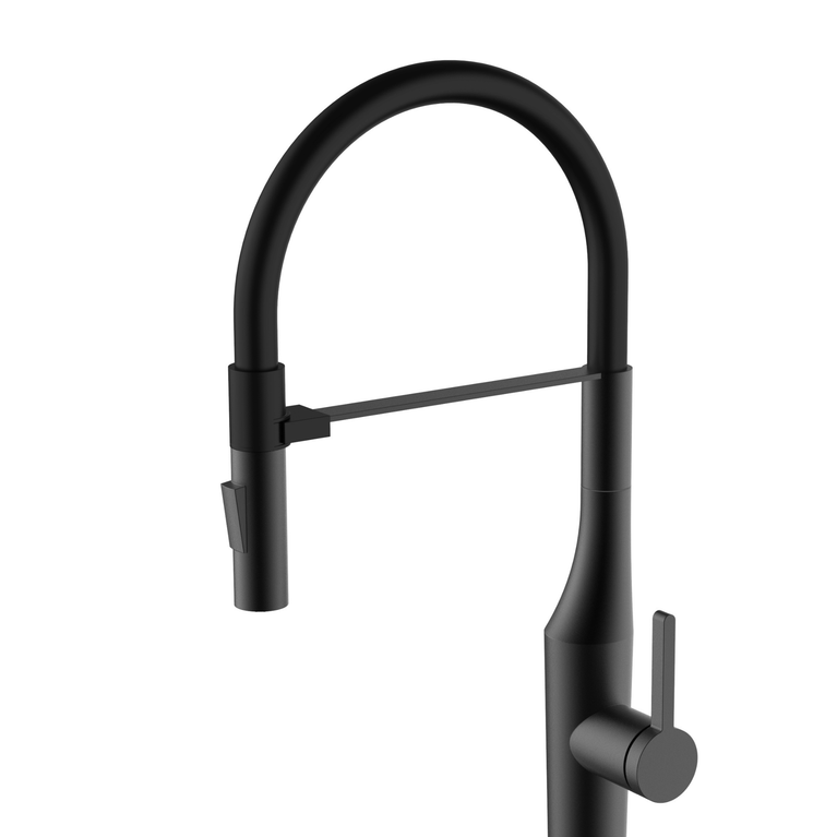 Robinet ETERNO de cuisine avec tuyau flexible - noir mat