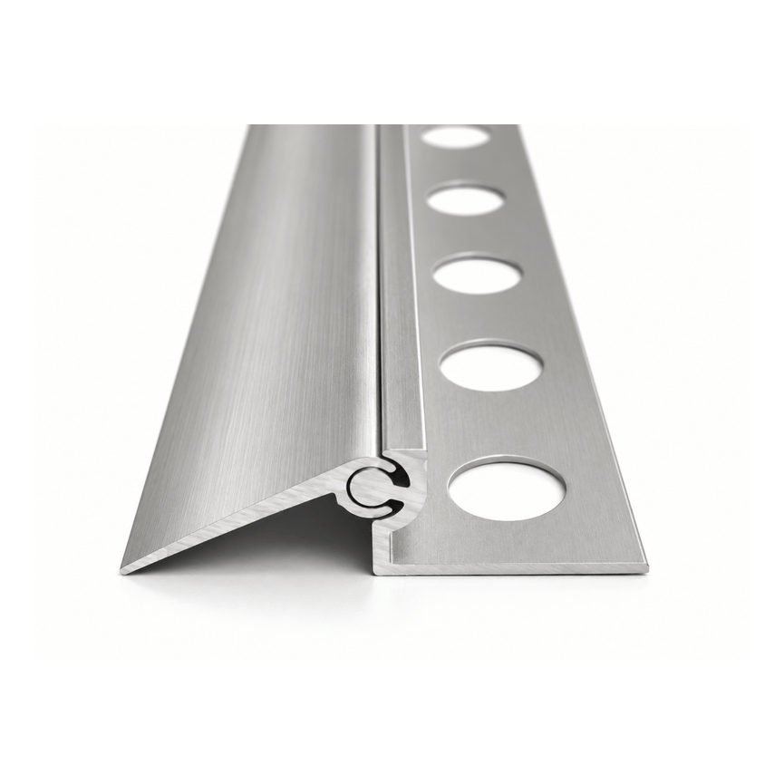 Moulure adaptative 12 mm en aluminium brossé