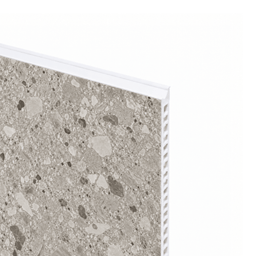 Mur de douche en PVC effet terrazzo grigio mat 48 po x 96 pouce