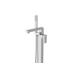 Robinetterie SERENITA pour bain autoportante - carré chrome