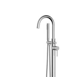 Robinetterie SERENITA pour bain autoportante - rond chrome
