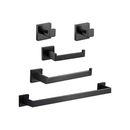 Ensemble d'accessoires de salle de bain - Noir carré 18" | Entrepôt de la Réno