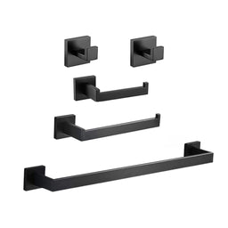 Ensemble d'accessoires de salle de bain - Noir carré 24" | Entrepôt de la Réno