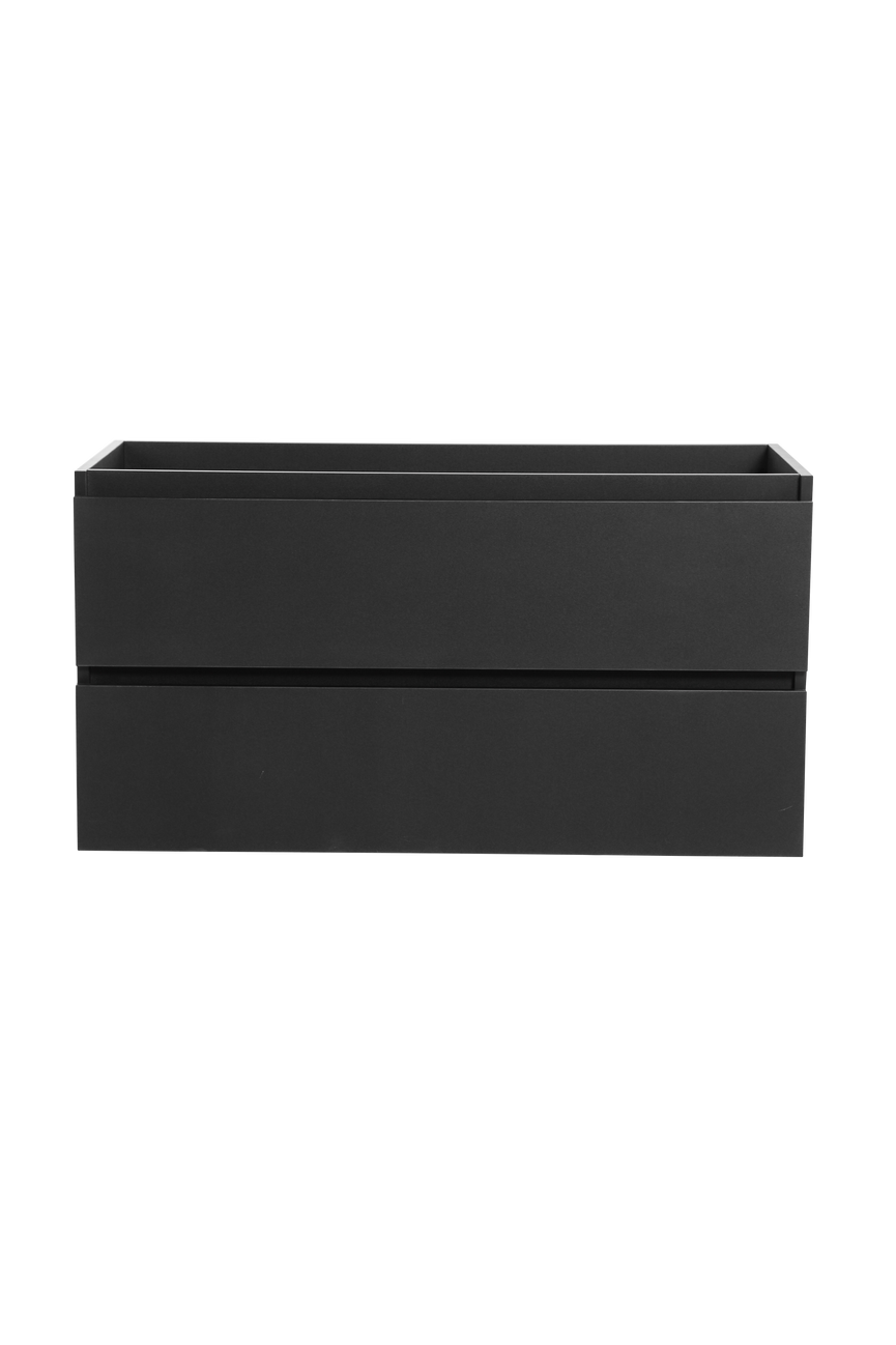 Vanité avec comptoir 40 pouces noir mat