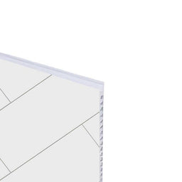 Mur de douche en PVC effet céramique à motif chevron blanc 48 po x 96 po | Entrepôt de la Réno