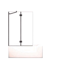 Écran de bain 60" en verre trempé 8mm avec porte pivotante penture NOIR MAT | Entrepôt de la Réno