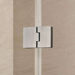 Écran de bain 60" en verre trempé 8mm avec porte pivotante penture CHROME | Entrepôt de la Réno