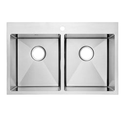 Évier de cuisine double 31"X20" en acier inoxydable | Entrepôt de la Réno