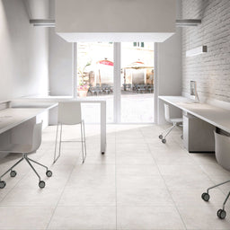 Céramique Stone Cement Bianco | Entrepôt de la Réno