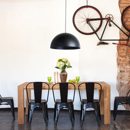 Luminaire suspendu en dôme 20" - Noir mat | Entrepôt de la Réno