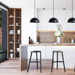 Luminaire suspendu en dôme 9" - Noir mat | Entrepôt de la Réno