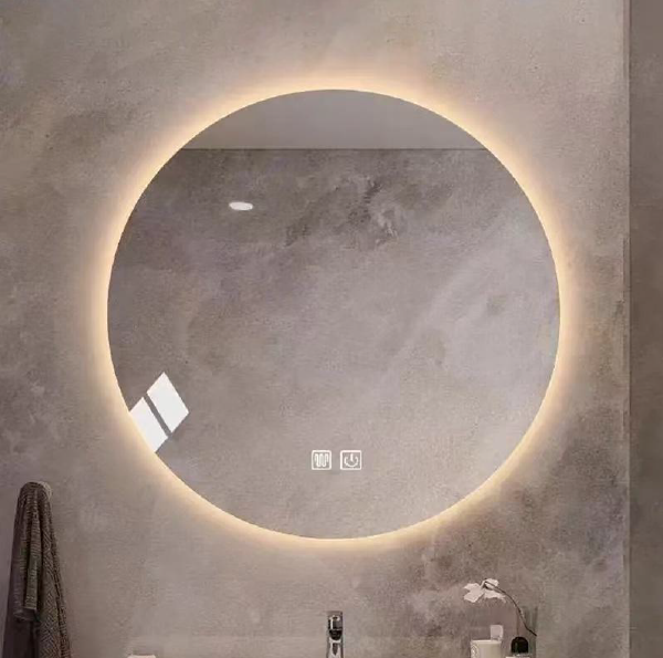 Miroir rond sans cadre à éclairage DEL - Offert en 24", 32" et 39"