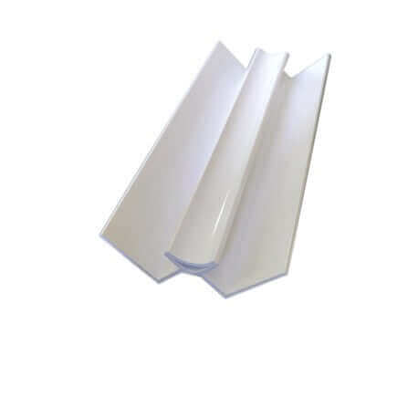 Glossy white PVC shower wall