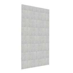 Mur de douche en PVC effet céramique 12 po x 24 po béton gris pâle 48 po x 96 po | Entrepôt de la Réno