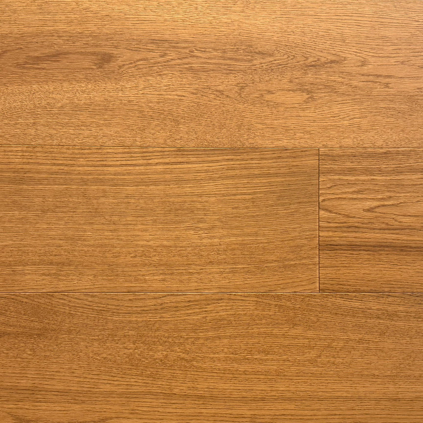 Plancher d'ingénierie en chêne blanc, finition granola. Larges lattes de 7,5 pouces avec grain de bois visible et texture brossée. Teinte chaude et naturelle, idéale pour un style classique et polyvalent. Nouveautés, En stock, Tous produits, Plancher d'ingénierie