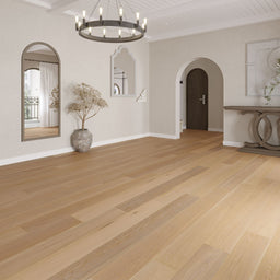 Plancher d'ingénierie chêne blanc - Grade exclusif - Vanille | Entrepôt de la Réno