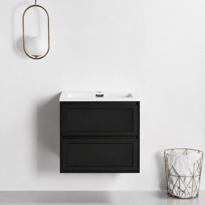 Façades shaker pour vanité noir mat