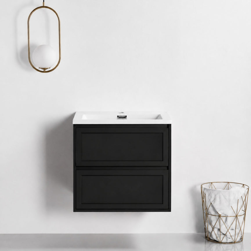 Façades shaker pour vanité noir mat
