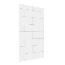 Mur de douche en PVC, effet céramique 12 po x 24 po, blanche, 48 po x 96 po | Entrepôt de la Réno