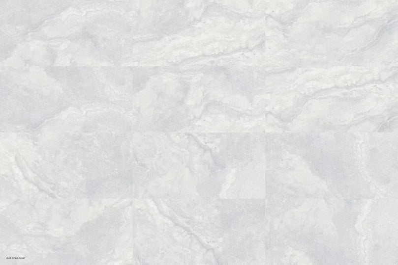 Vue précise de la céramique Lara avec un effet blanc polie par entrepôt de la réno